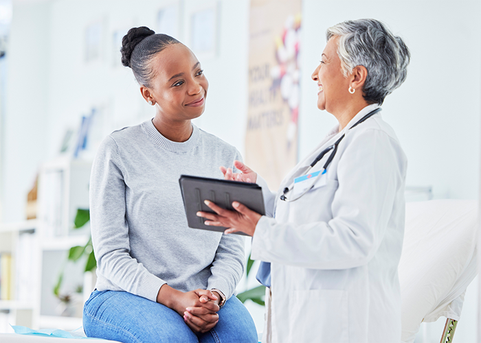 Doctor and Patient talking 